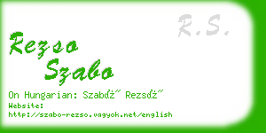 rezso szabo business card